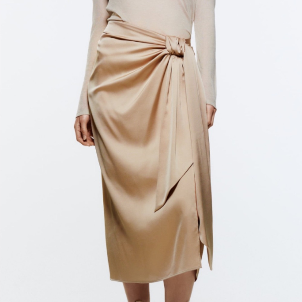 Zara knotted midi skirt
